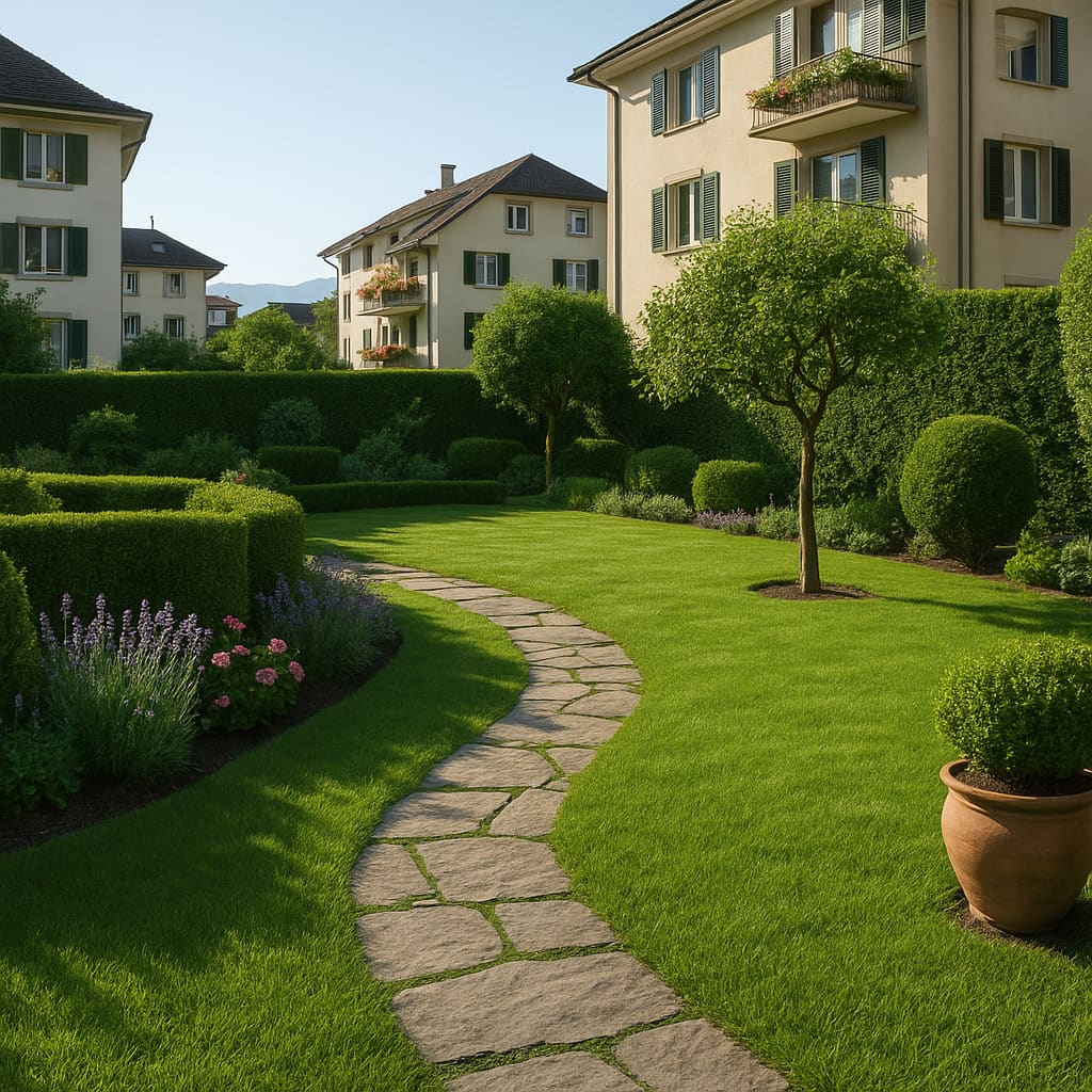 Gepflegter Garten in Zürich